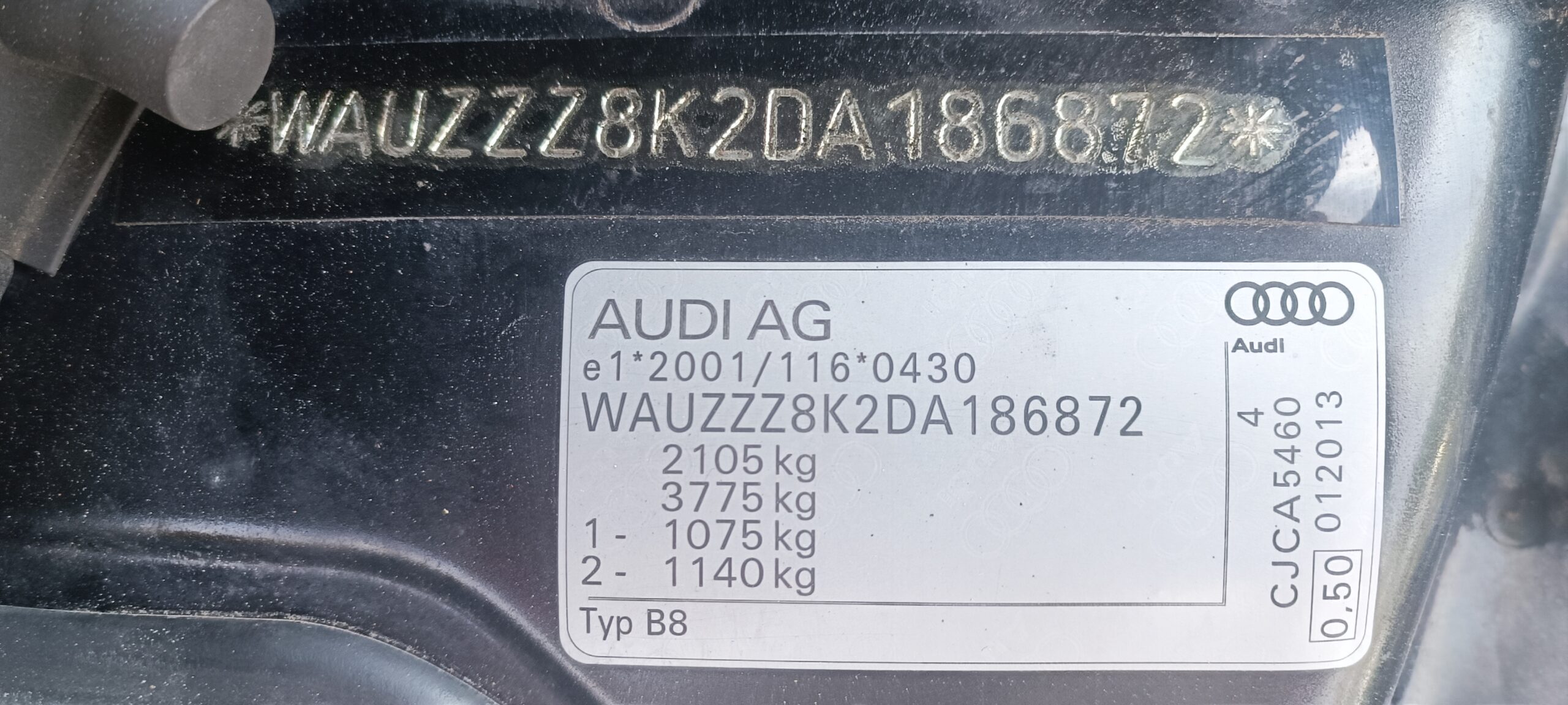 AUDI A4, 2.0 TDI, EURO 5