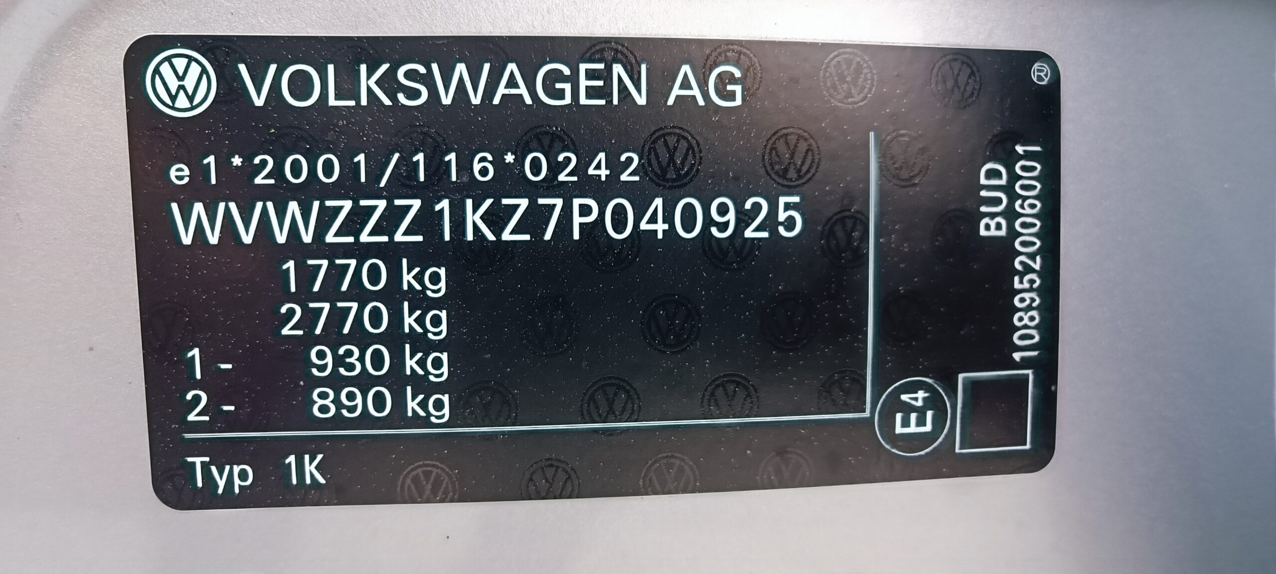 VW GOLF 5 1.4 Benzina