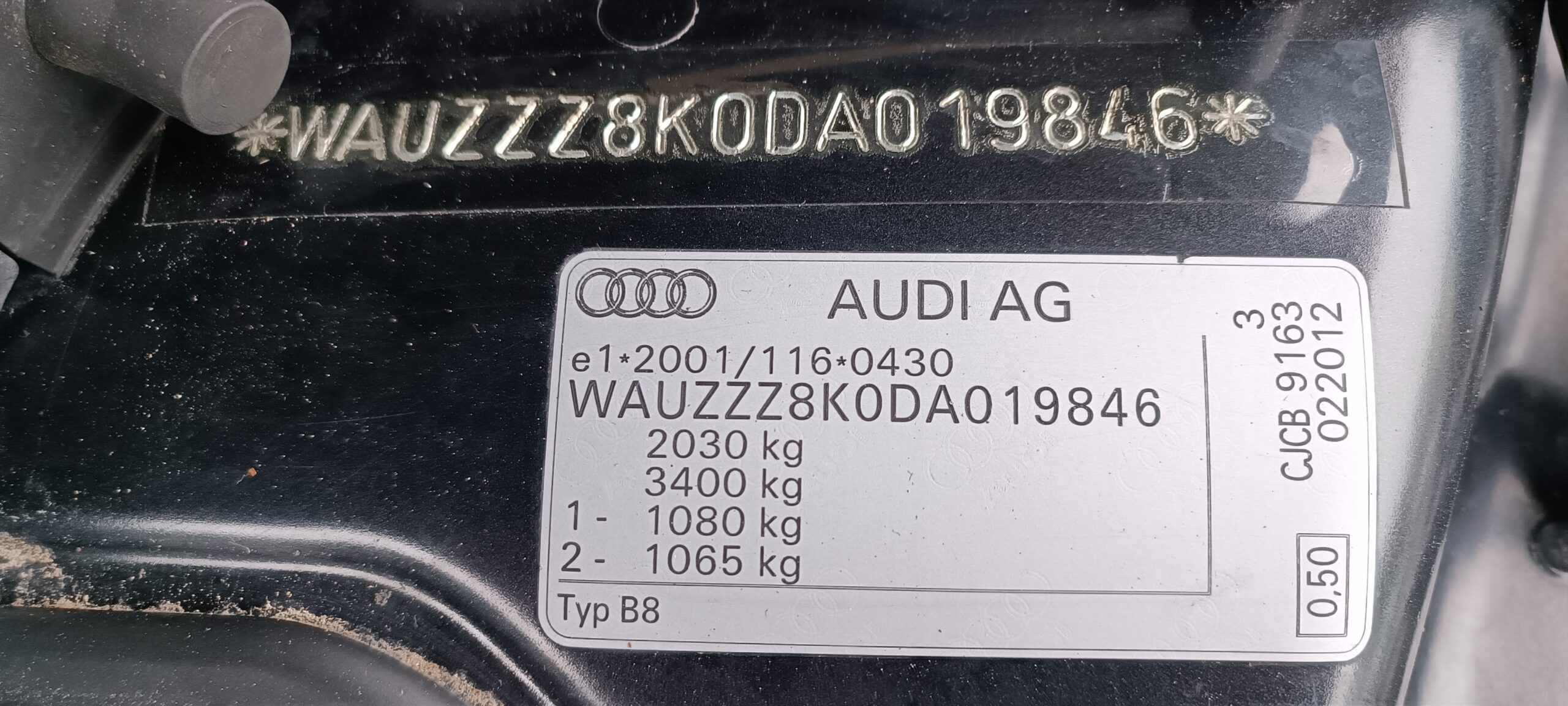 AUDI A4 , 2.0 TDI, EURO 5, AN 2012