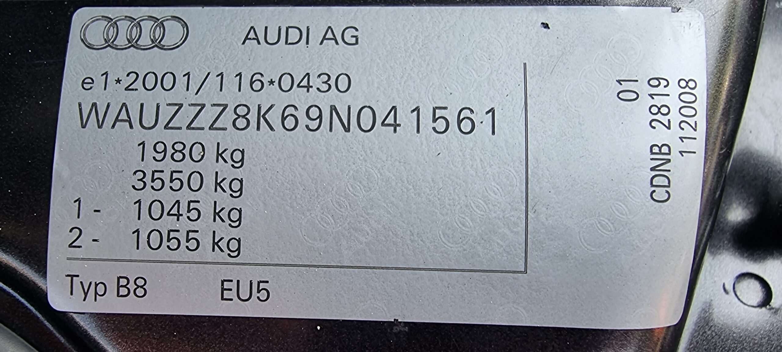 AUDI A4 2.0 TFSI, 280 CP, EURO 5