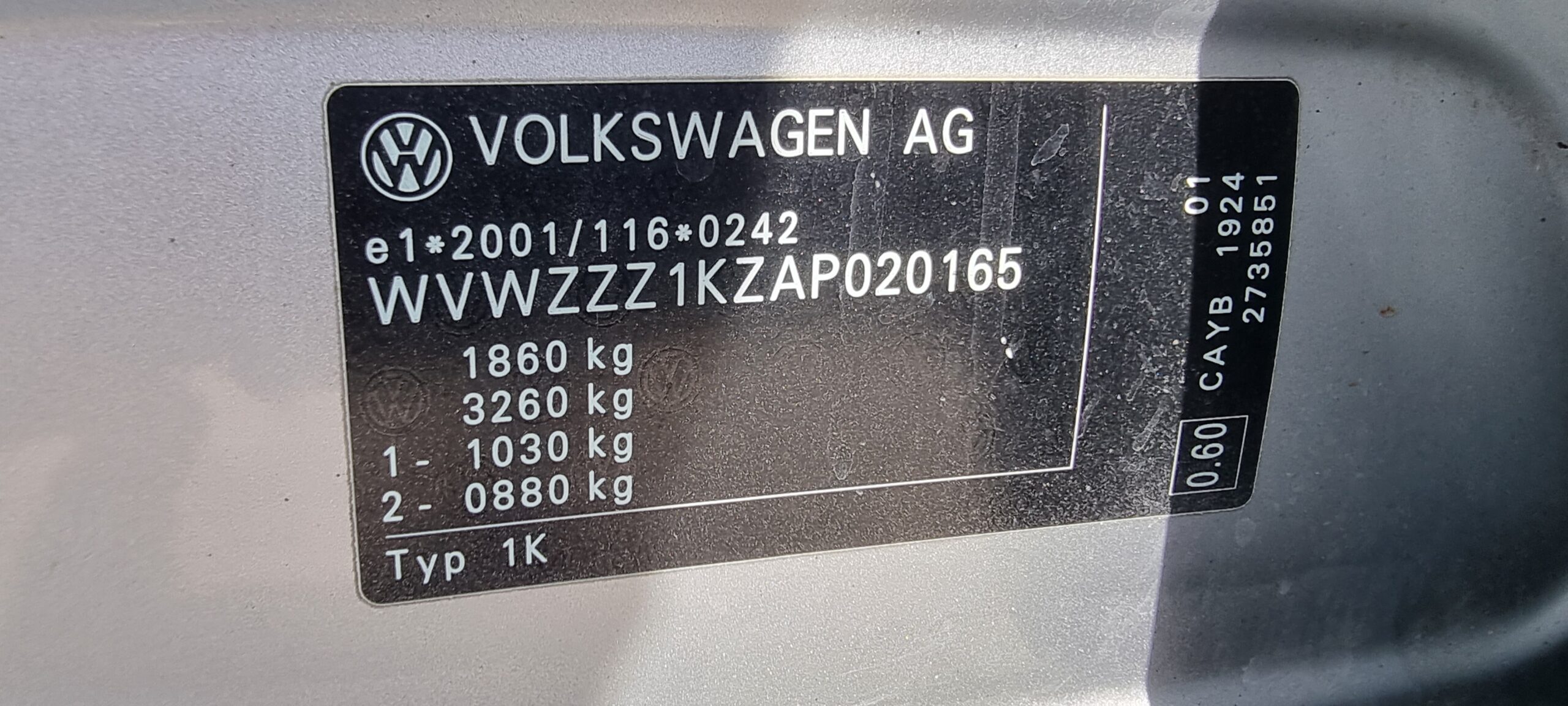 VW GOLF 1.6 TDI