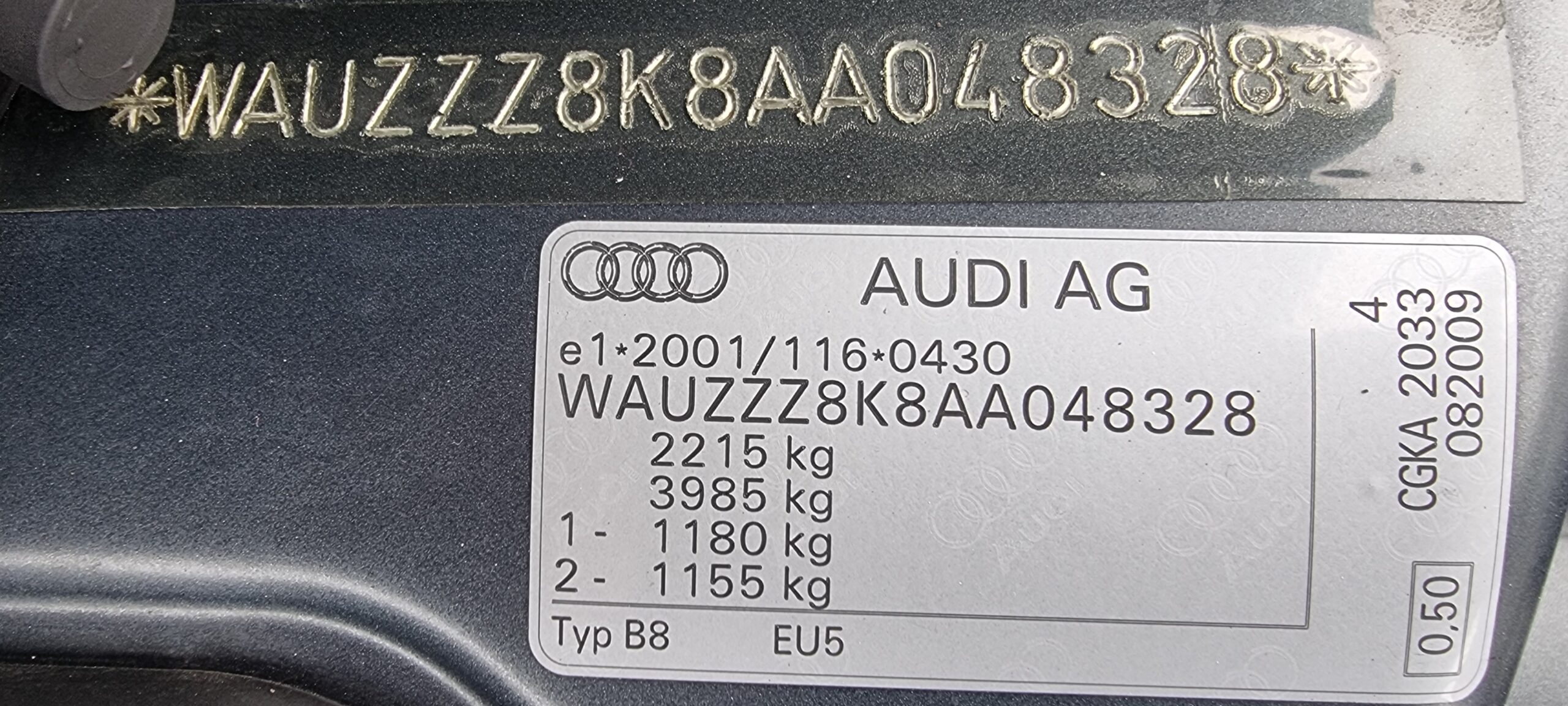 AUDI A4 AUTOMAT, 2.7 TDI, 190 CP, EURO 5, AN 2010