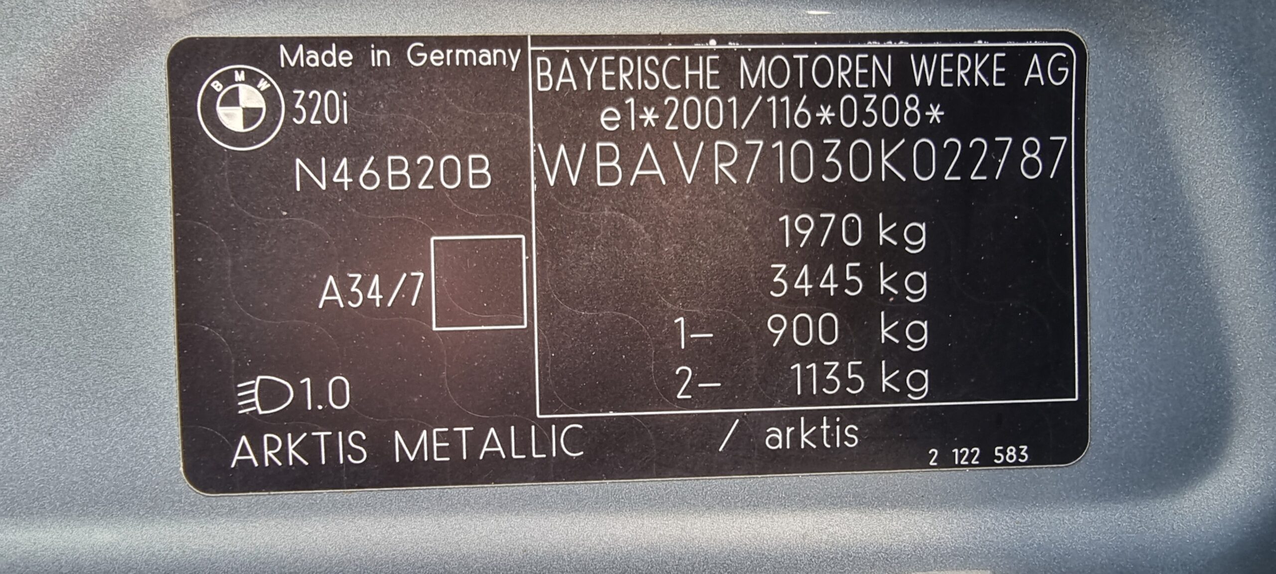 BMW SERIA 3, 2.0 BENZINA, 150 CP, AN 2007