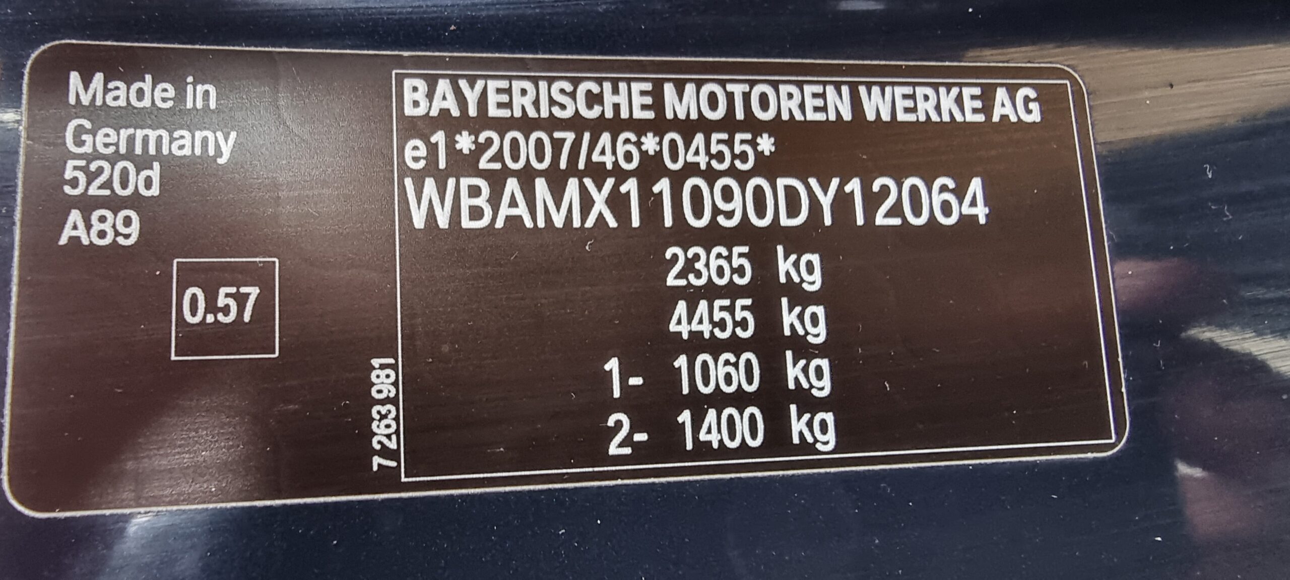 BMW SERIA 5 F 11 AUTOMAT, 2. 0 DIESEL, 200 CP(STAGE ONE), EURO 5, AN 2013