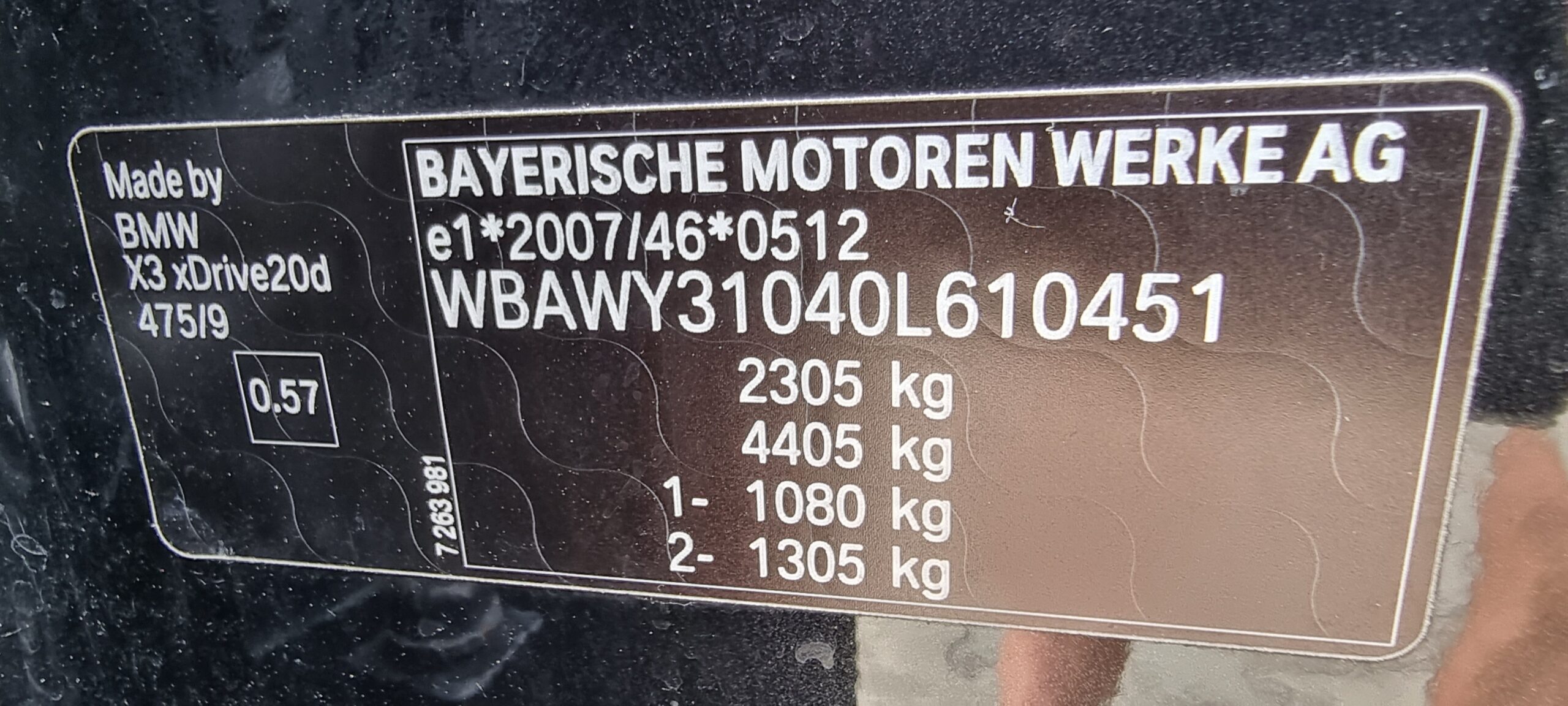 BMW X3 X-DRIVE 2.0 D  184 CP