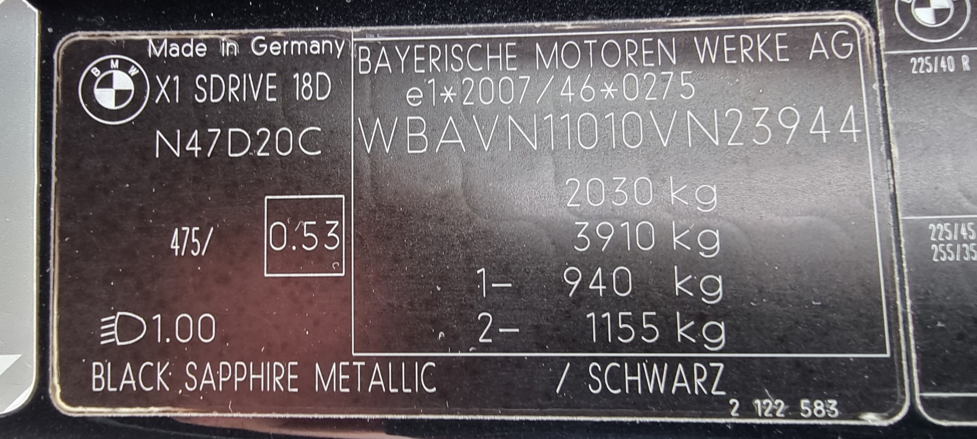 BMW X1 , 2.0 DIESEL, 143 CP, EURO 5, AN 2010