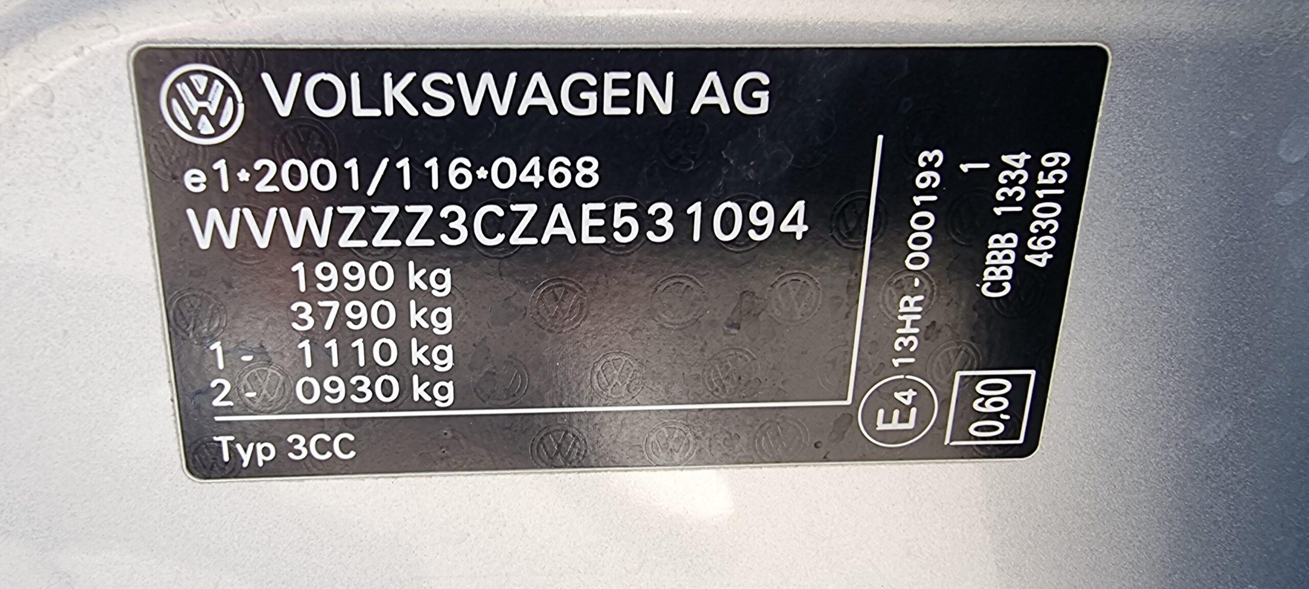 VW PASSAT CC 2.0 TDI DSG