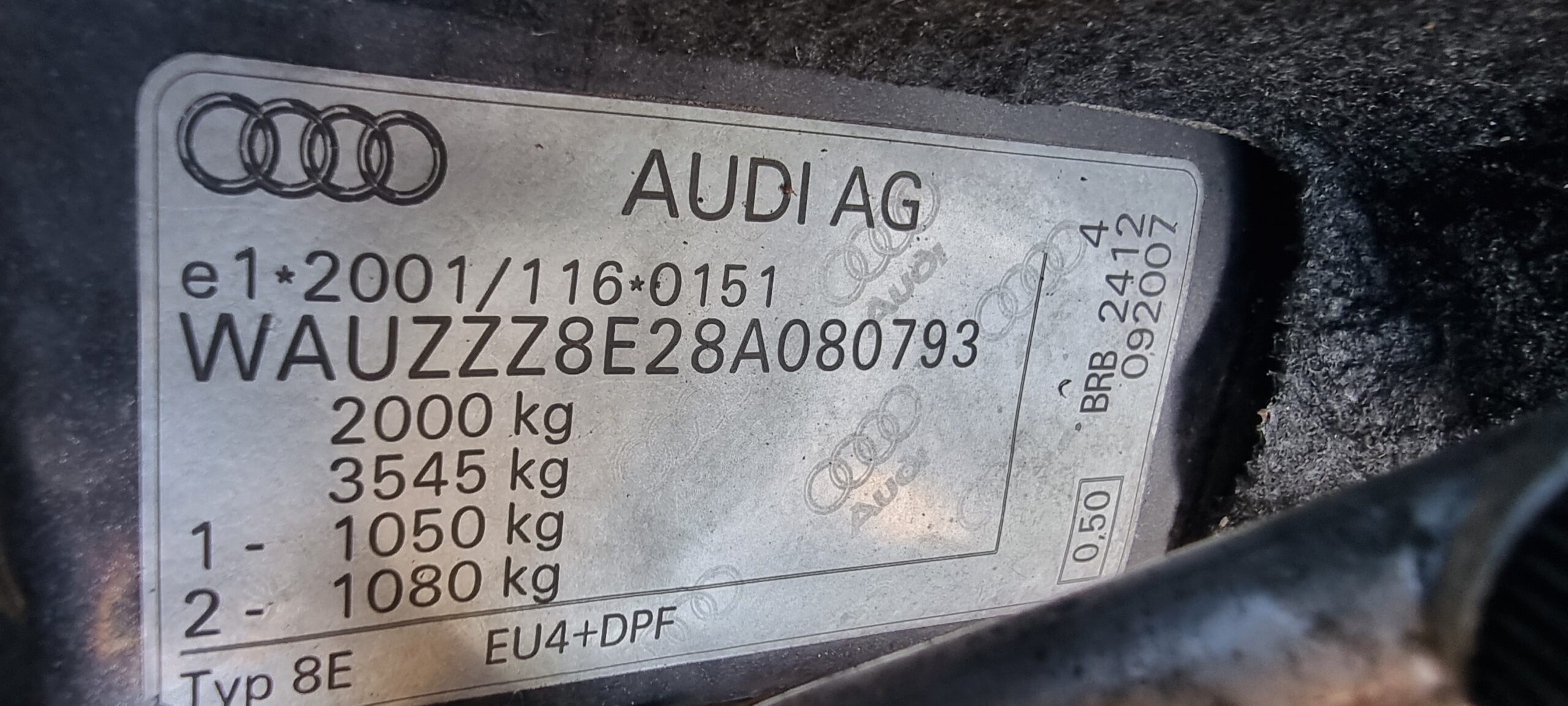 AUDI A4, 19 TDI, 116 CP, AN 2007