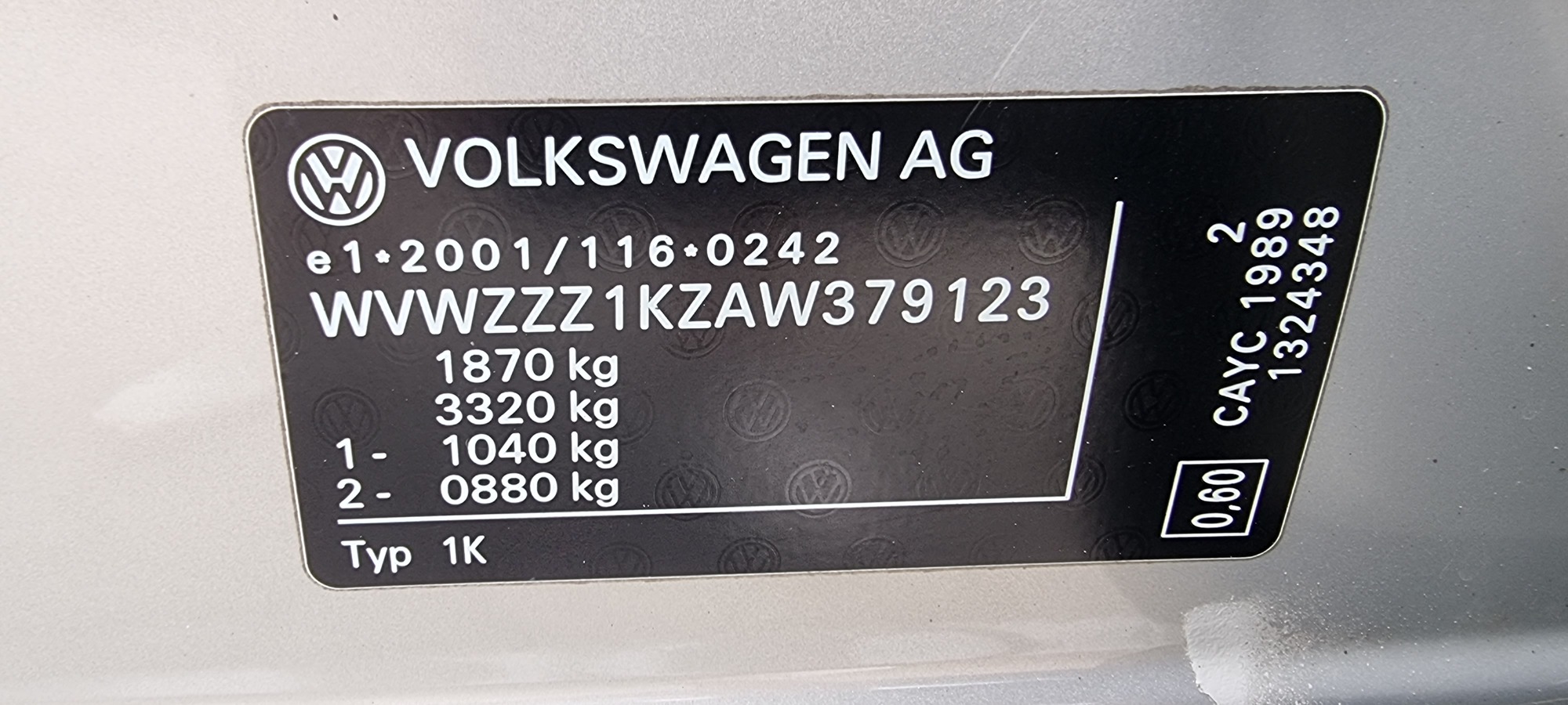 VW GOLF 6, 1.6 TDI, 105 CP, EURO 5, AN 2010
