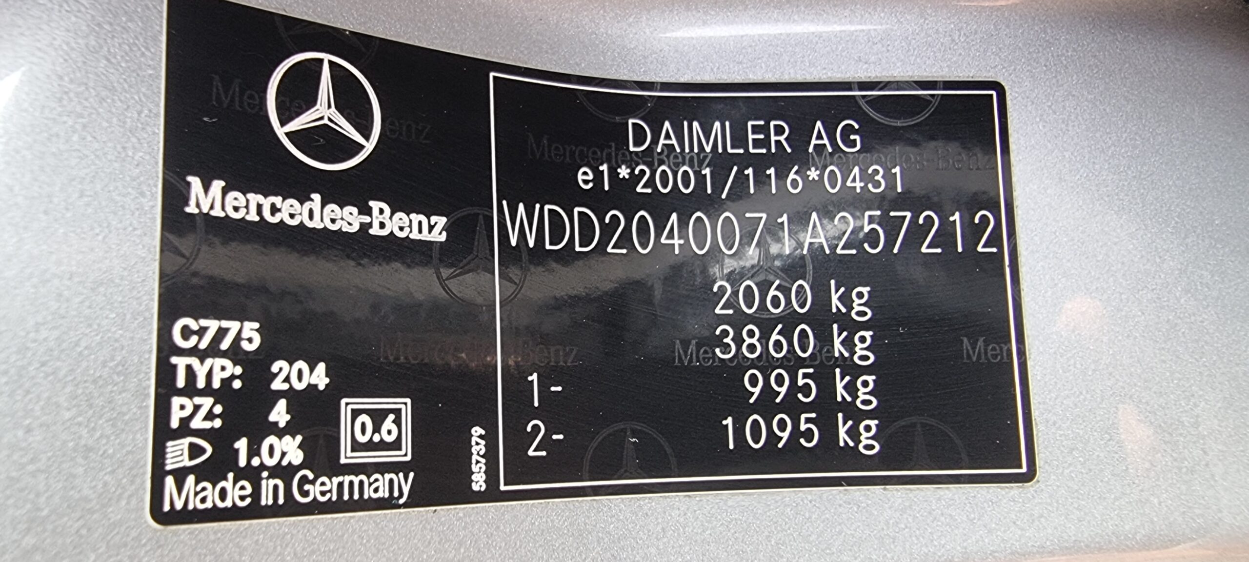 MERCEDES C CLASSE AMG, 2.2 DIESEL, AN 2009