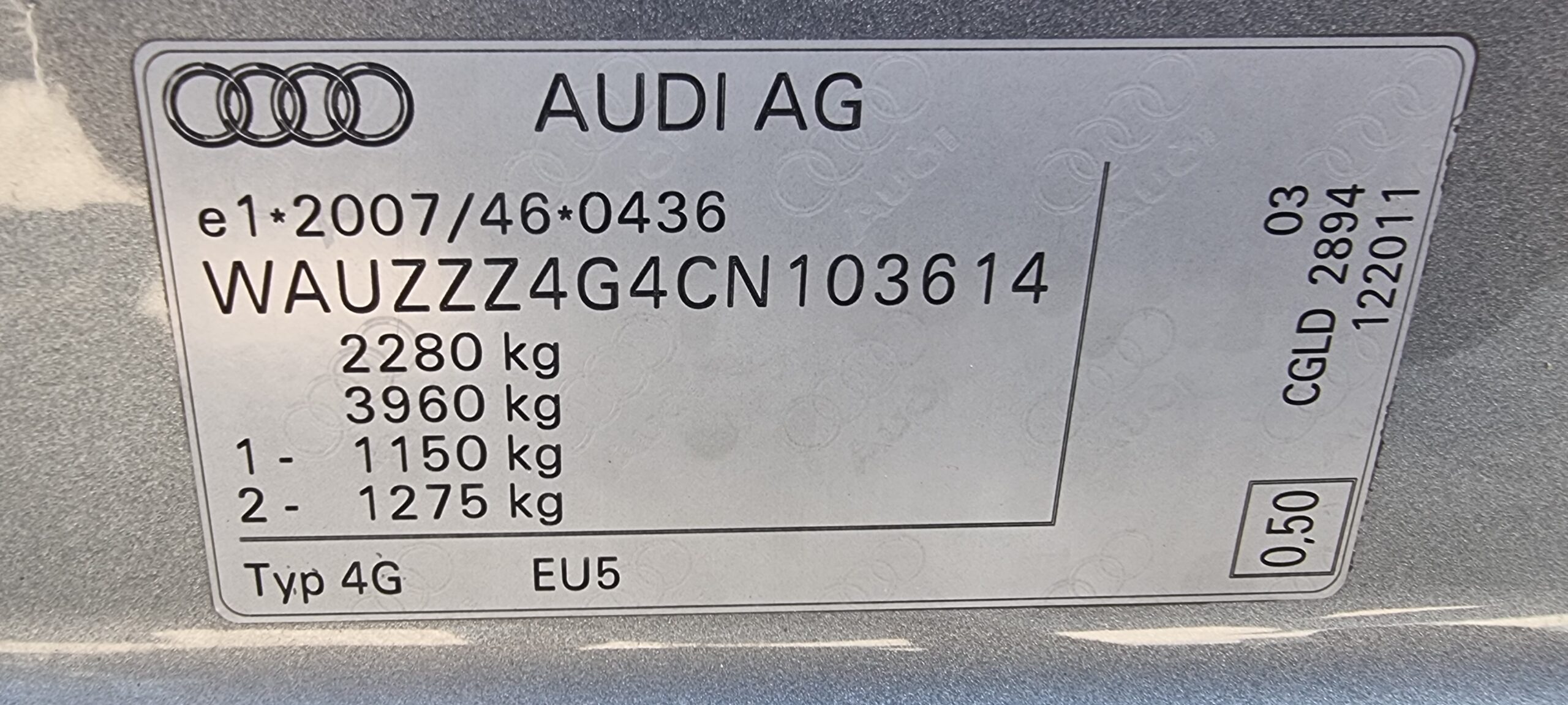 AUDI A6 2.0 TDI, 177CP, EURO 5, AN 2012  RATE-LIVRARE-GARANTIE