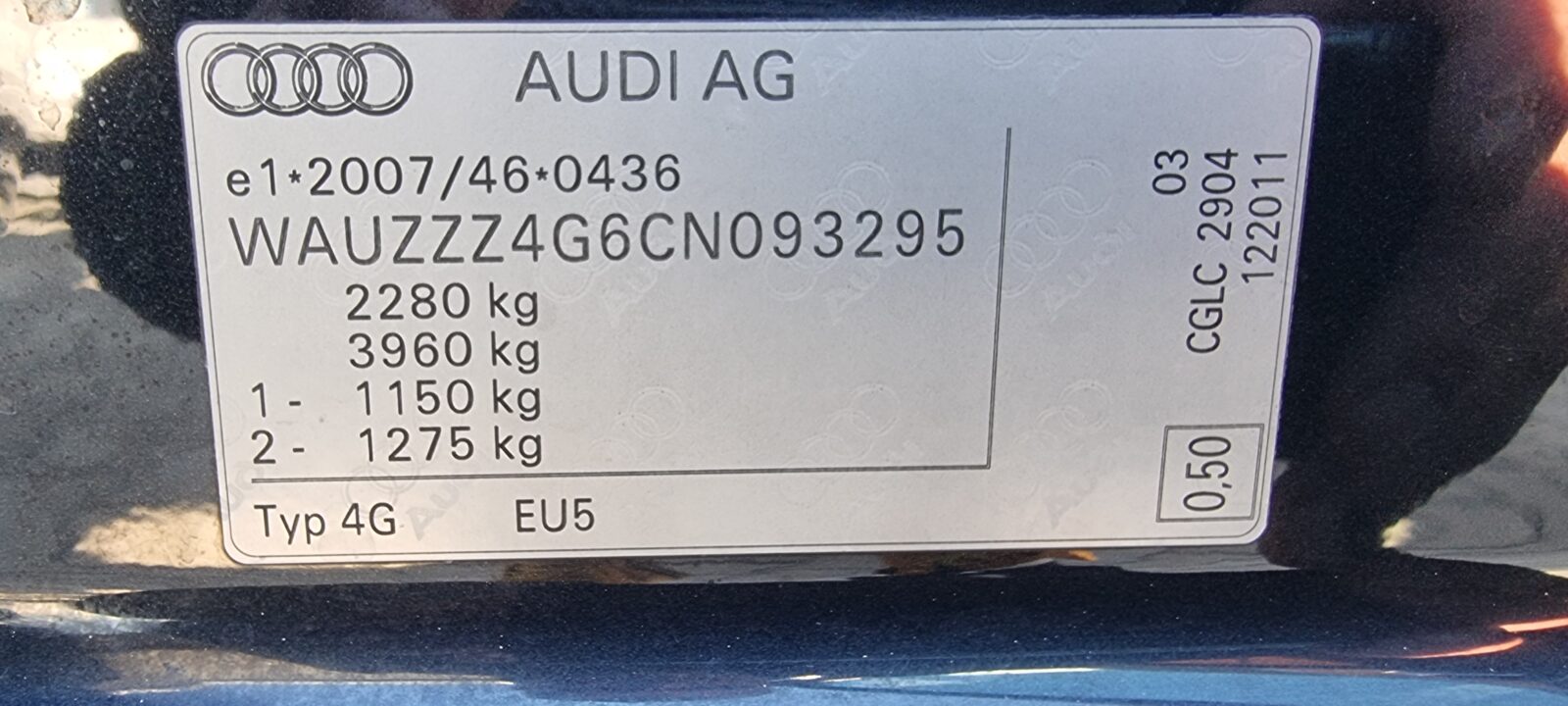 AUDI A6 2.0 TDI, 177 CP, EURO 5, AN 2012  RATE-LIVRARE-GARANTIE