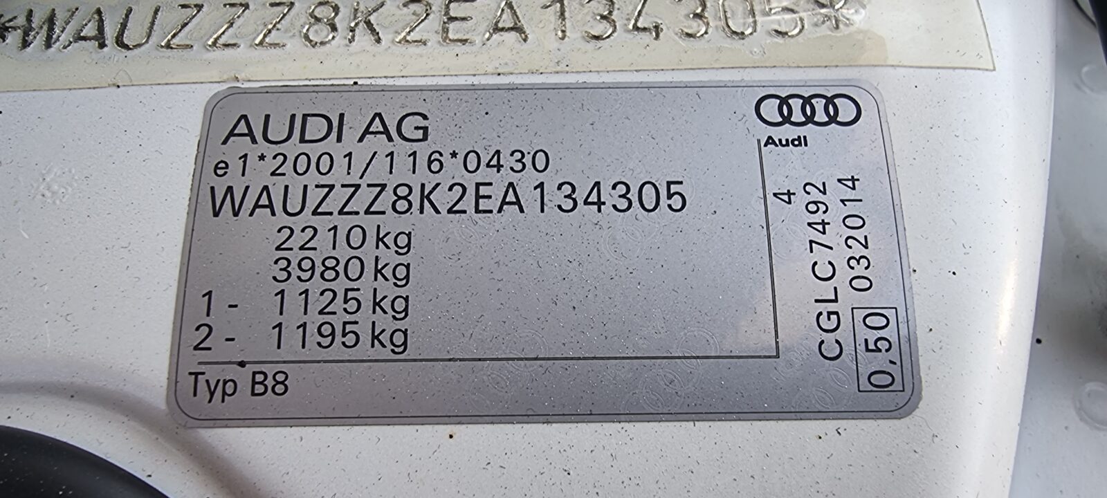 AUDI A4 AVANT QUATTRO, 2.0 TDI, 177 CP, AN 2014, EURO 5      RATE-LIVRARE-GARANTIE