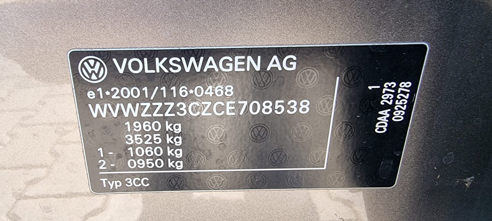 VW PASSAT CC, 1.8 TSI, 160 CP, AN 2012, EURO 5    RATE-LIVRARE-GARANTIE