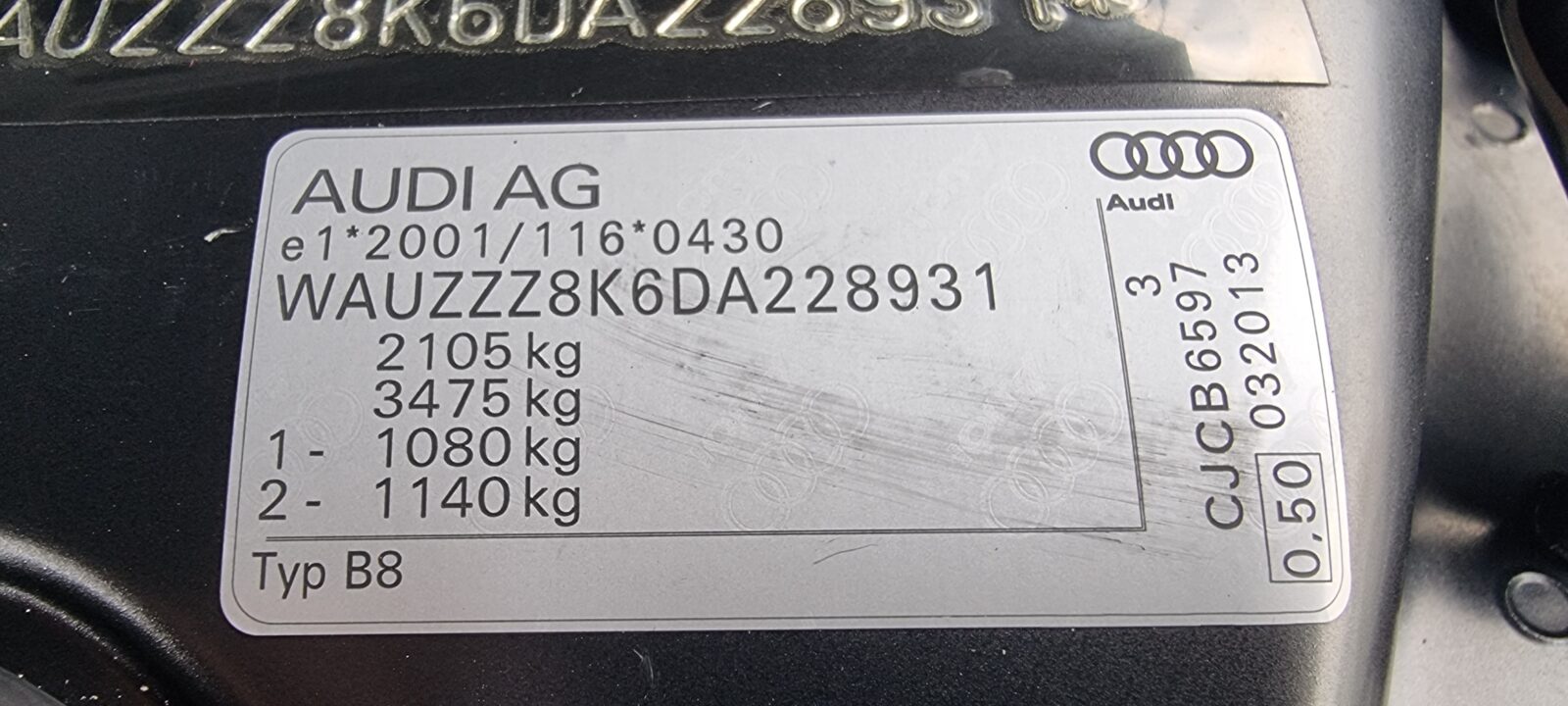 AUDI A4 AVANT, 2.0 TDI, 140 CP, AN 2013, EURO 5      RATE-LIVRARE-GARANTIE