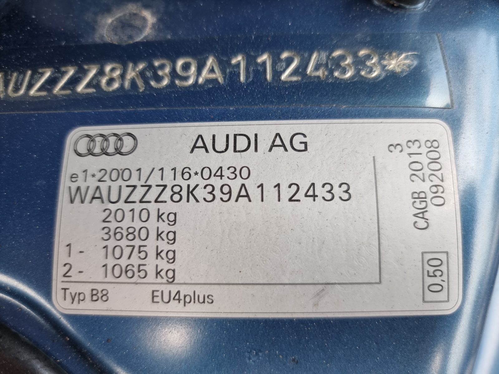 AUDI A4, 2.0 TDI, 140 CP, AN 2009      RATE-LIVRARE-GARANTIE